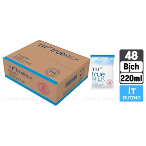 TH true MILK 저당 멸균우유 220ml x 48입 파우치