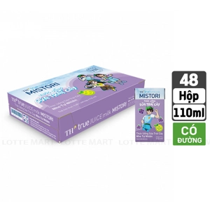 TH True Juice Mistori 과일 우유 음료 포도맛 110ml x 48개입
