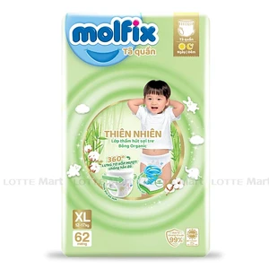 Tã Quần Molfix Thiên Nhiên Size XL 62 Miếng (12-17kg)