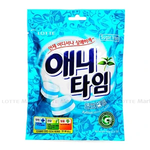 롯데 무설탕 캔디 애니타임 밀크민트 60G