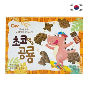 CW 공룡 초콜릿 맛 비스킷 60G 1
