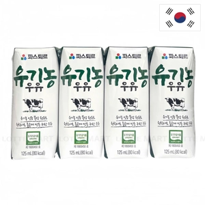 롯데 파스퇴르 유기농 우유 125ml x 4개입