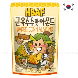 HBAF 구운 아몬드 & 옥수수 120G 1