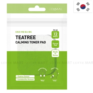 Dermal 티트리 토너 패드 여드름 완화 및 피지 조절 12매입 (EA)