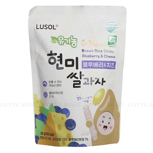 Lusol 블루베리 및 치즈맛 현미쌀 과자 30G 1