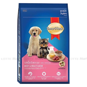 Smart Heart 소고기 우유맛 강아지 사료 1.3KG 1