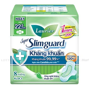 Laurier Super Slimguard 초슬림 생리대 22.5 cm 8매입 1