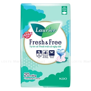 Laurier Fresh & Free 슈퍼슬림 생리대 (날개형) 20개입