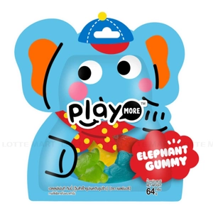Kẹo Dẻo Playmore Hình Con Voi Vị Trái Cây Gói 64G 1