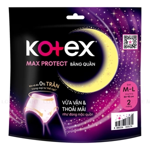 Kotex 나이트 팬티형 생리대 사이즈 M-L 2매입