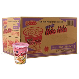 Hao Hao 매콤새콤 새우맛 컵라면 (67G x 24개입)