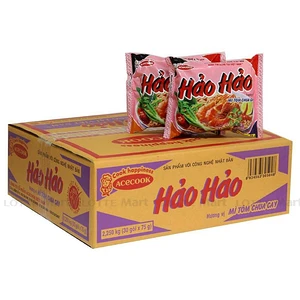 Hao Hao 새콤매콤 새우 라면 75G x 30개