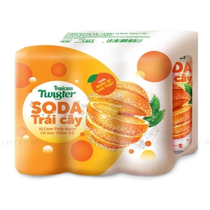 Twister 오렌지 주스 함유 과일 소다 320ml x 6개입