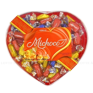 Michoco 하트 플라스틱 상자 소프트 캔디 200G