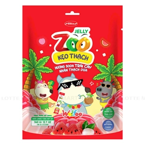 Bibica Zoo 과일 소다 맛 젤리 코코넛 젤리 필링 360G