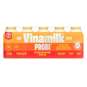Lốc 5 Chai Sữa Chua Uống Men Sống Vinamilk Probi Pedia+ Hương Cam 65ml