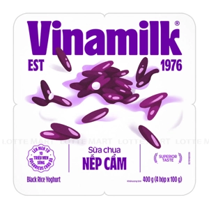 Lốc 4 Hũ Sữa Chua Ăn Vinamilk Nếp Cẩm 100g