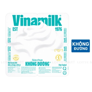 Lốc 4 Hũ Sữa Chua Ăn Vinamilk Không Đường 100g