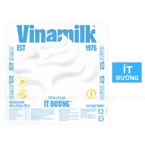 Lốc 4 Hũ Sữa Chua Ăn Vinamilk Ít Đường 100g