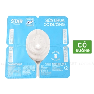 Lốc 4 Hũ Sữa Chua Ăn Vinamilk Star Có Đường 100g