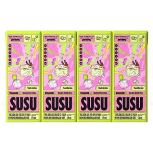 Lốc 4 Hộp Sữa Trái Cây Có Thạch Vinamilk Susu Hương Kẹo Marshmallow Kiwi 170ml
