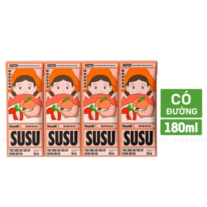 Vinamilk SuSu 복숭아·리치맛 과일음료 180ml x 4개입
