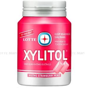 Kẹo Gum Xylitol Không Đường Hương Strawberry Mint Hũ 55.1g