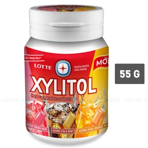Lotte Xylitol 무설탕 음료맛 껌 55.1G