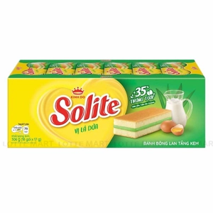 솔라이트 판단잎맛 베트남 크림빵 306G (18 개입 x 17G)