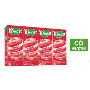 Lốc 4 Hộp Sữa Chua Uống Yomost Dâu 170ml