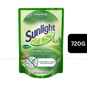 Nước Rửa Chén Sunlight Khử Mùi Tanh Hương Matcha Trà Nhật Túi 720g