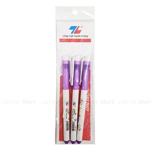 Vỉ 3 Cây Bút Lông Kim Beebee Thiên Long FL-04 Mực Tím