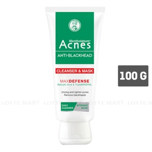 Kem Rửa Mặt và Mặt Nạ Acnes Hỗ Trợ Ngăn Ngừa Mụn Đầu Đen 100g