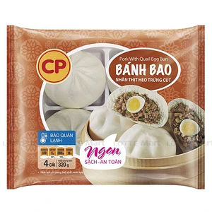 Bánh Bao CP Nhân Thịt Heo Trứng Cút Gói 320g (4 Cái)