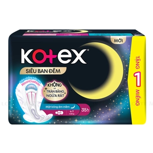 Kotex 얇은 날개형 나이트 슈퍼 생리대 35CM (8매)
