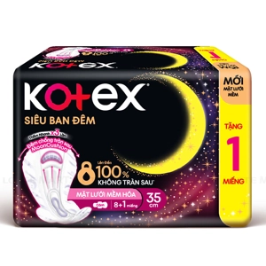 Băng Vệ Sinh Kotex Siêu Ban Đêm Mặt Lưới 35cm Gói 8 Miếng
