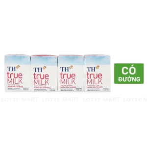 TH True Milk 멸균우유 딸기맛 (110ML x 4개입)
