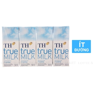 TH True Milk 저당 멸균우유 (180ML x 4개입)