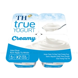 Lốc 4 Hũ Sữa Chua Ăn TH True Yogurt Kem Ngậy Tự Nhiên 100g
