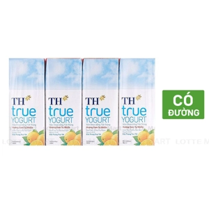 Lốc 4 Hộp Sữa Chua Uống Tiệt Trùng TH True Yogurt Hương Cam 180ml