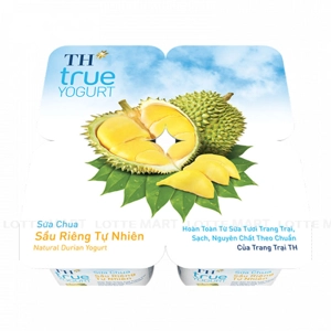 Lốc 4 Hũ Sữa Chua Ăn TH True Yogurt Vị Sầu Riêng 100g