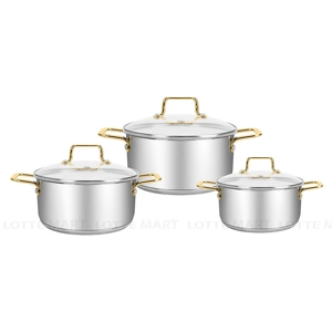 Bộ 3 Nồi Inox Đáy Từ 3 Lớp Elmich Smartcook SM3105IN03 16cm - 20cm - 24cm