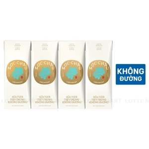 Moc Chau Creamery 무가당 멸균우유 180ml × 4개입