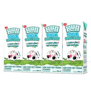 쿤 살균우유 가당 (4개 x 180ML)