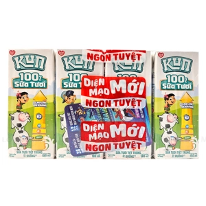 LOF Kun 저가당 멸균우유 (180ml x 4개입)