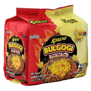 Koreno 매운 치즈 불고기맛 볶음면 (100G x 5개입)