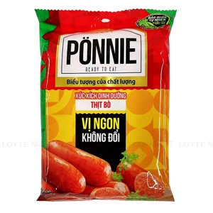 Xúc Xích Tiệt Trùng Ponnie Bò 175g (35g x 5 Cây)