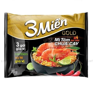 3 Mien 골드 특제 새콤매콤 새우라면 75G