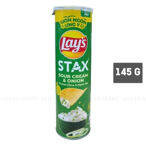 Snack Khoai Tây Lay's Stax Vị Kem Chua và Hành Tây 145g