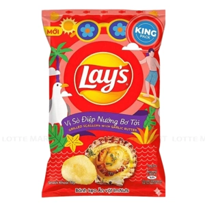 Lay's 버터 갈릭 구운 가리비맛 감자 스낵 88G